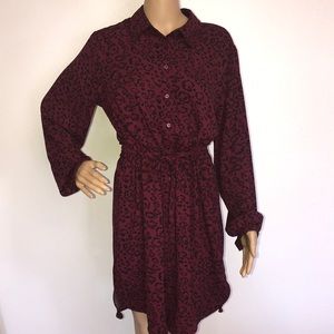 Maroon Cheetah dress